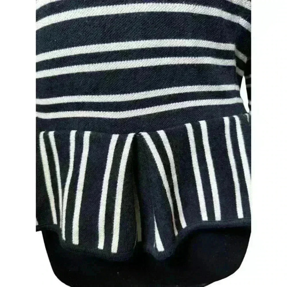 Style&Co Women's Striped Button Front Ruffle Hem Collared Blazer Jacket Size XL - Picture 6 of 10